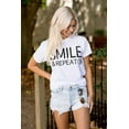 thumbnail image 4 of Smile Repeat Lifestyle Inspiration Women's Graphic T Shirt Tees Brisco Brands X, 4 of 6