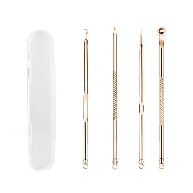 EGNMCR Ensemble d'Aiguilles Fermées Pince à Cellules Pince à Tête Noire Pinces Outil de Compression Acne Needle