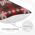thumbnail image 4 of Christmas Pillow Covers 12x20 Inch 2 Pcs Vintage Buffalo Plaid Checked Snowflake Decor Throw Pillows Winter Xmas Holiday Farmhouse Decoration Pillowcase Linen Cushion Cover for Couch Sofa Bed, 4 of 5