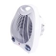 Premium 2 in 1 Portable Fan Heater Adjustable Thermostat White Electric Indoor