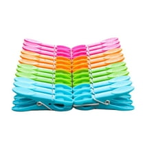 Colorful Plastic Clothespins, Heavy Duty Laundry Clothes Pins Clips with Springs , Air-Drying Clothing Pin Set(24 Pack)