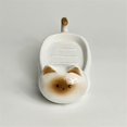 thumbnail image 3 of Siamese Cat Ceramic Soap Dish, Cute Cartoon Design, Perforation-Free, Small Art Drain Dish for Hous, 3 of 5