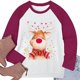 thumbnail image 4 of Tops de mujer Moda Árbol de Navidad Impreso Manga larga Sudadera Costura Blusa Camisa Pompotops gfhjh10684, 4 of 5