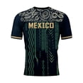 thumbnail image 5 of Zimjoy 2026 Mexico Soccer Jersey for Men Women Unisex Crew Neck Short Sleeve Aztec Calendar Graphic Short Sleeve Fan Shirt for Game Day Travel Streetwear and Casual Wear Black L, 5 of 6