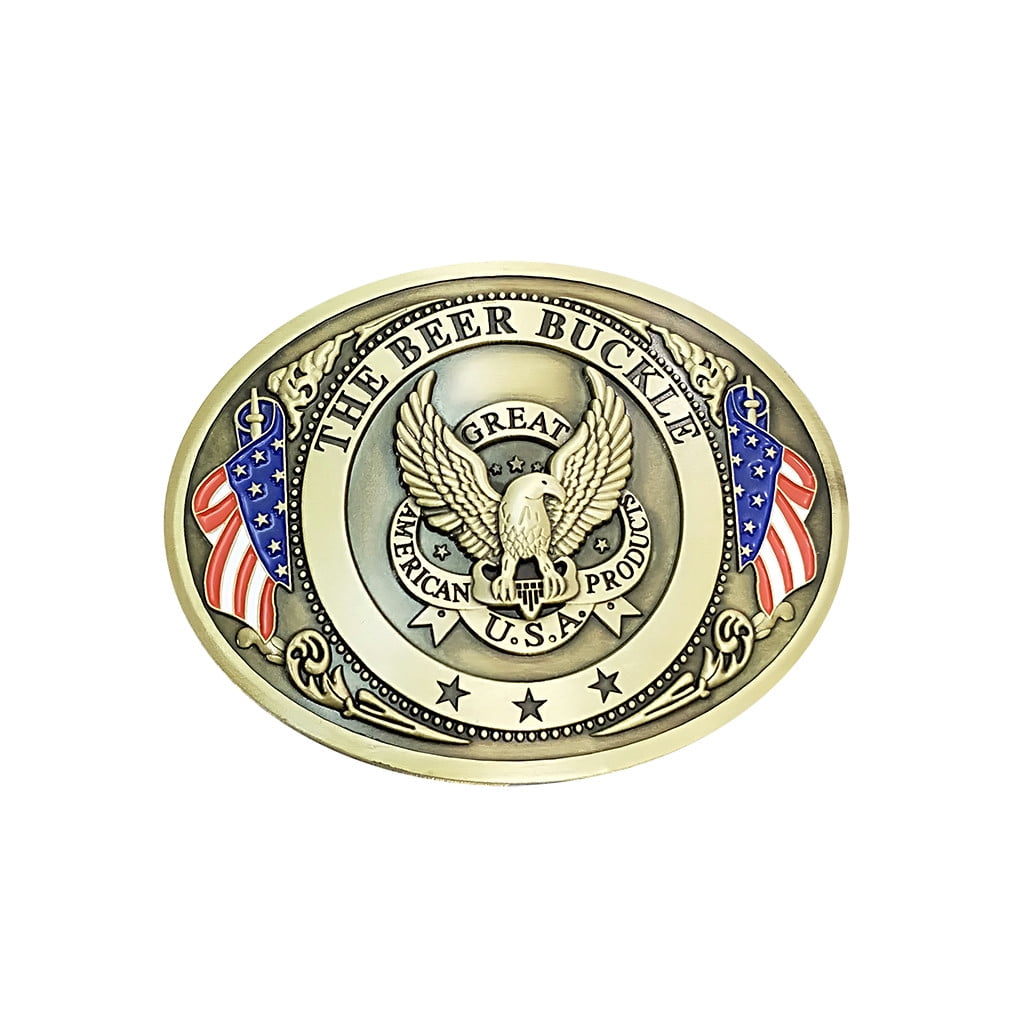 Outeck Metal Beer Head Belt Party Funny Bottle Buckle Belt Buckle Beer Holder