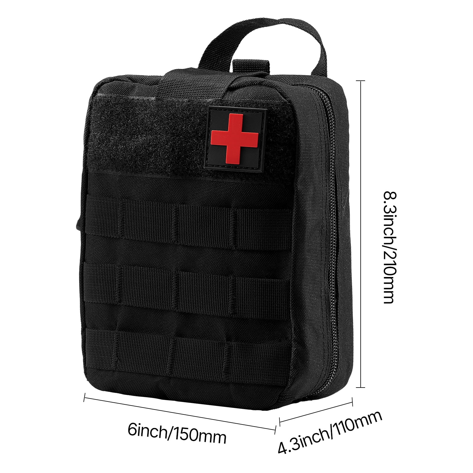 VEVOR Survival First Aid Kit, 250 Pieces, 600D Nylon Trauma First Aid Bag, Survival Gear and Equipment, Emergency Kits, for Men Women Camping, Boat, Earthquake,Hiking,Hunting,and Outdoor Adventure