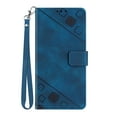 thumbnail image 3 of Tarise Phone Case for Samsung Galaxy S22+ 5G, Premium PU Leather Card Holder Wrist Strap Magnetic Closure Flip Stand Function TPU Interior Book Cover for Samsung S22 Plus 5G Wallet Case, Blue, 3 of 7