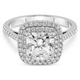 thumbnail image 3 of 4 Carat IGI Certified Radiant Shape Lab Grown Diamond Engagement Ring | 14K White Gold |Arya Double Halo Diamond Ring | FG-VS1-VS2 Quality Friendly Diamonds, 3 of 4