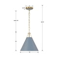 thumbnail image 3 of XAV-B8301-VG-BL-Crystorama Lighting-Xavier - 1 Light Pendant-Vibrant Gold/Blue Finish    -Traditional Installation, 3 of 11