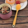 thumbnail image 4 of Silicone Dinner Spoon Long Handle Restaurant Kitchen Dessert Shop Orange, 4 of 7