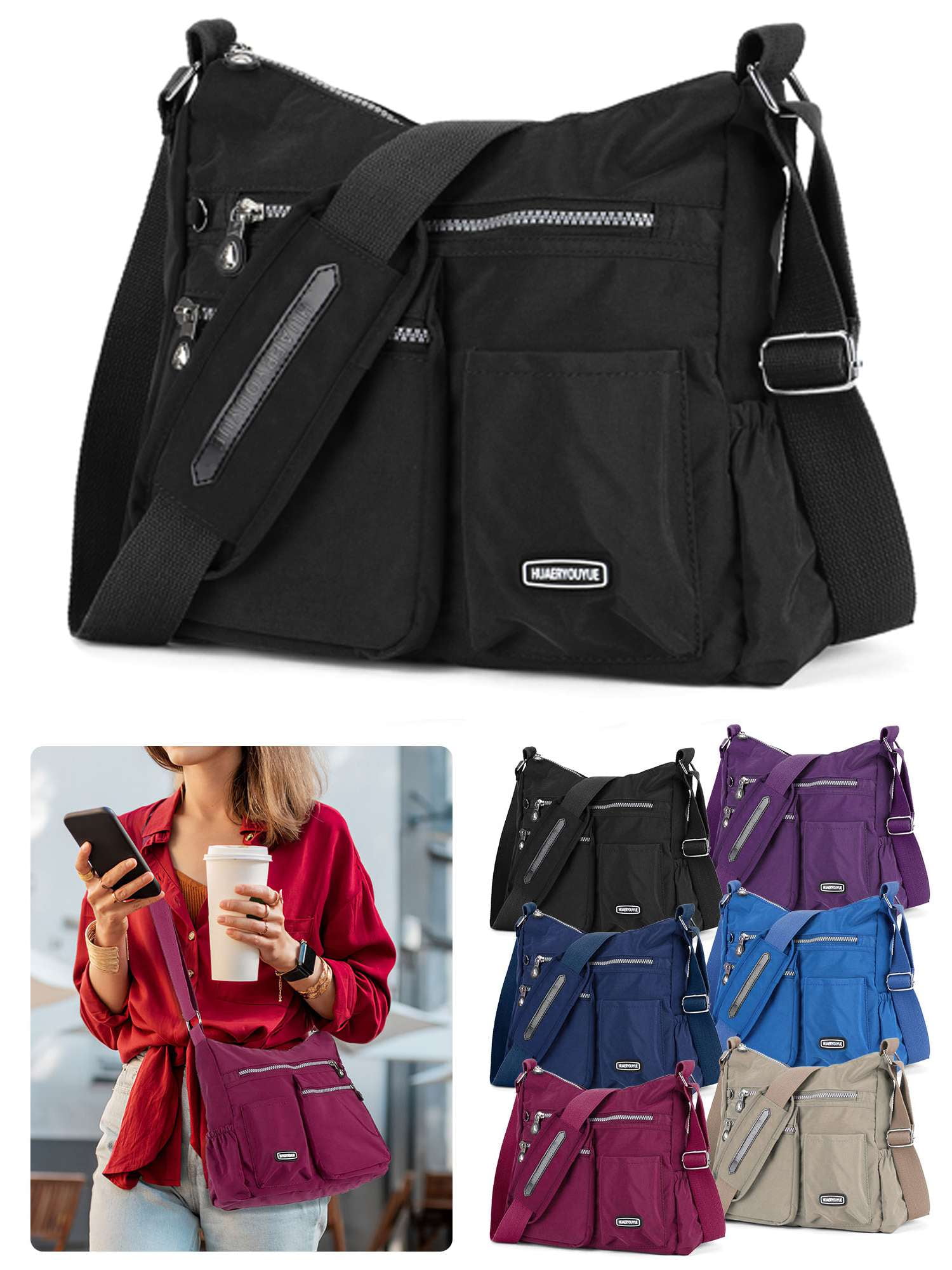 NeatPack Travel Messenger Crossbody Bag with Shoulder Strap, Anti 