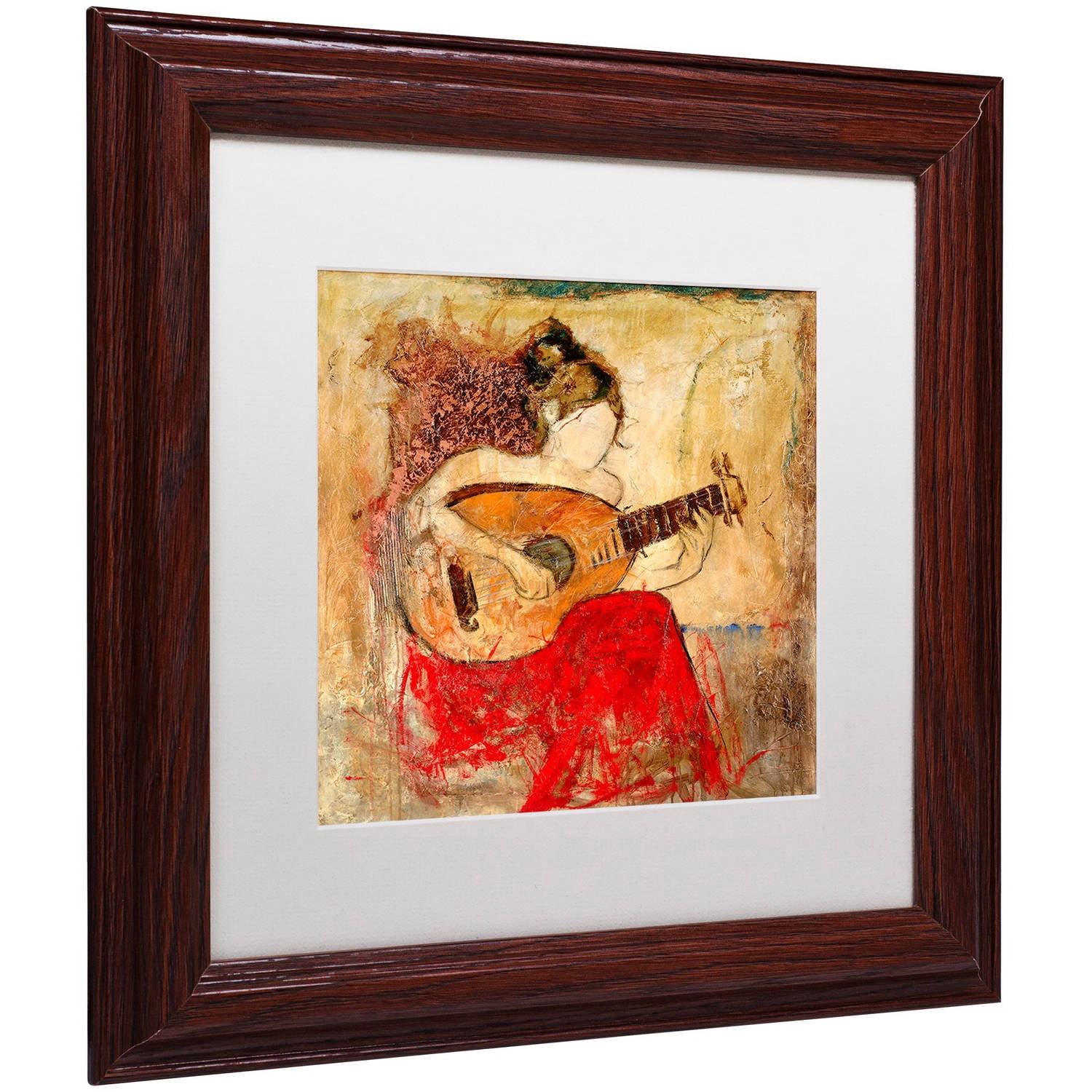 Trademark Fine Art "Vanessa" Canvas Art by Joarez, White Matte, Wood Frame