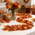 thumbnail image 6 of Fall Decor Artificial Maples Leaf Pumpkin Garland Autumn Maple Vines Garland Thanksgiving Halloween Harvest Decorations for Home Porch Mantle Fireplace Farmhouse Outdoor Indoor - (C), 6 of 9