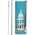 thumbnail image 5 of 20oz Insulated Stainless Steel Tumbler Mug | Nautical Sailboat Lighthouse Cup with Lid and Straw | Hot and cold insulation |Suitable for Coffee Travel Office Car, 5 of 6