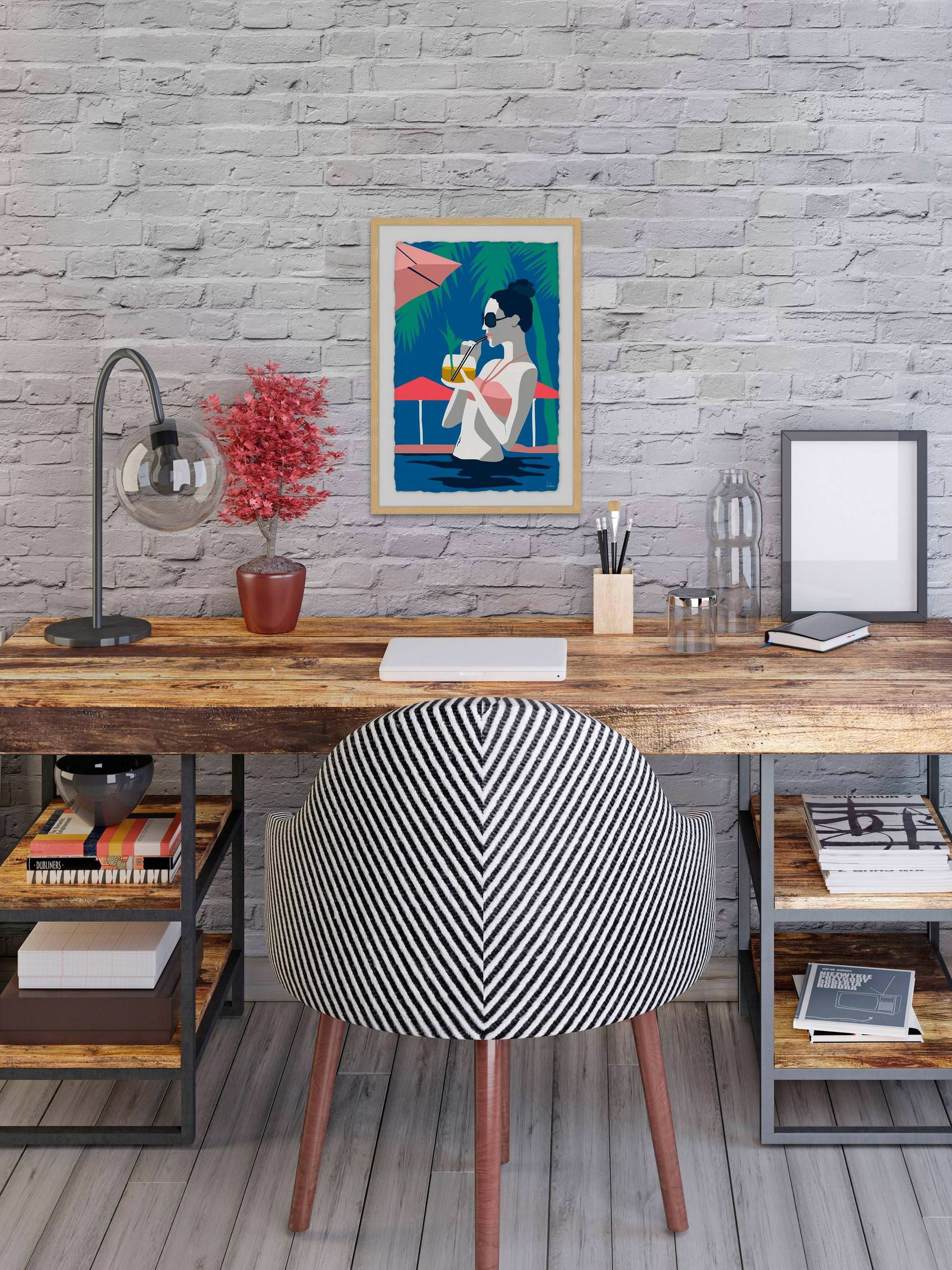 Enjoy the Cocktails Framed Painting Print