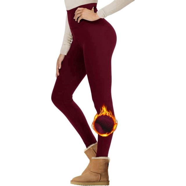 WILLBEST Leggings de Yoga Térmicos de Cintura Alta para Mujer, Forrados de Lana de Cordero, Suaves, Cálidos, Elásticos Y Cómodos, para Entrenamiento En Climas Fríos. Chica