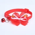 thumbnail image 6 of Reheyre Solid Color Exquisite Pet Collar with Bows and Bell - Dress-Up Collar for Festivals (Puppies and Kittens), 6 of 8