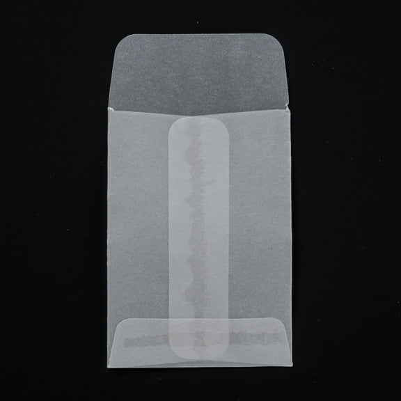 100 pc Rectangle Translucent Parchment Paper Bags for Gift Bags and Shopping Bags Clear 9cm Bag: 7x5x0.03cm