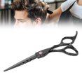 thumbnail image 3 of Yajisi Black 6 Inch Stainless Steel Professional Hair Cutting Scissors, Sharp Grooming Shears for Beard and Mustache, Salon Barber Hairdressing Tool (6" / 15.2 cm), 3 of 4