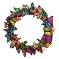 thumbnail image 2 of Vivid 15inch Butterfly Wreath for Front Door Garland Butterfly Fluttering Wreaths Mantle Easter Holiday Wedding Decoration, 2 of 9