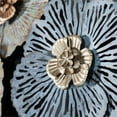Pemberly Row Multicolor Distressed Flower Metal Wall Sculpture