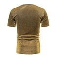 thumbnail image 4 of NoxwB Men's Retro 70s Disco Shiny Sequin T-Shirts Slim Fit Round Collar Short Sleeve Pullover Casual Party Prom Costumes Gold L, 4 of 8