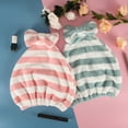 thumbnail image 5 of Unique Bargains 2pcs Hair Drying Towel Hair Towel Wrap for Women Striped Bow Drying Cap for Short Hair Pink Green White, 5 of 7