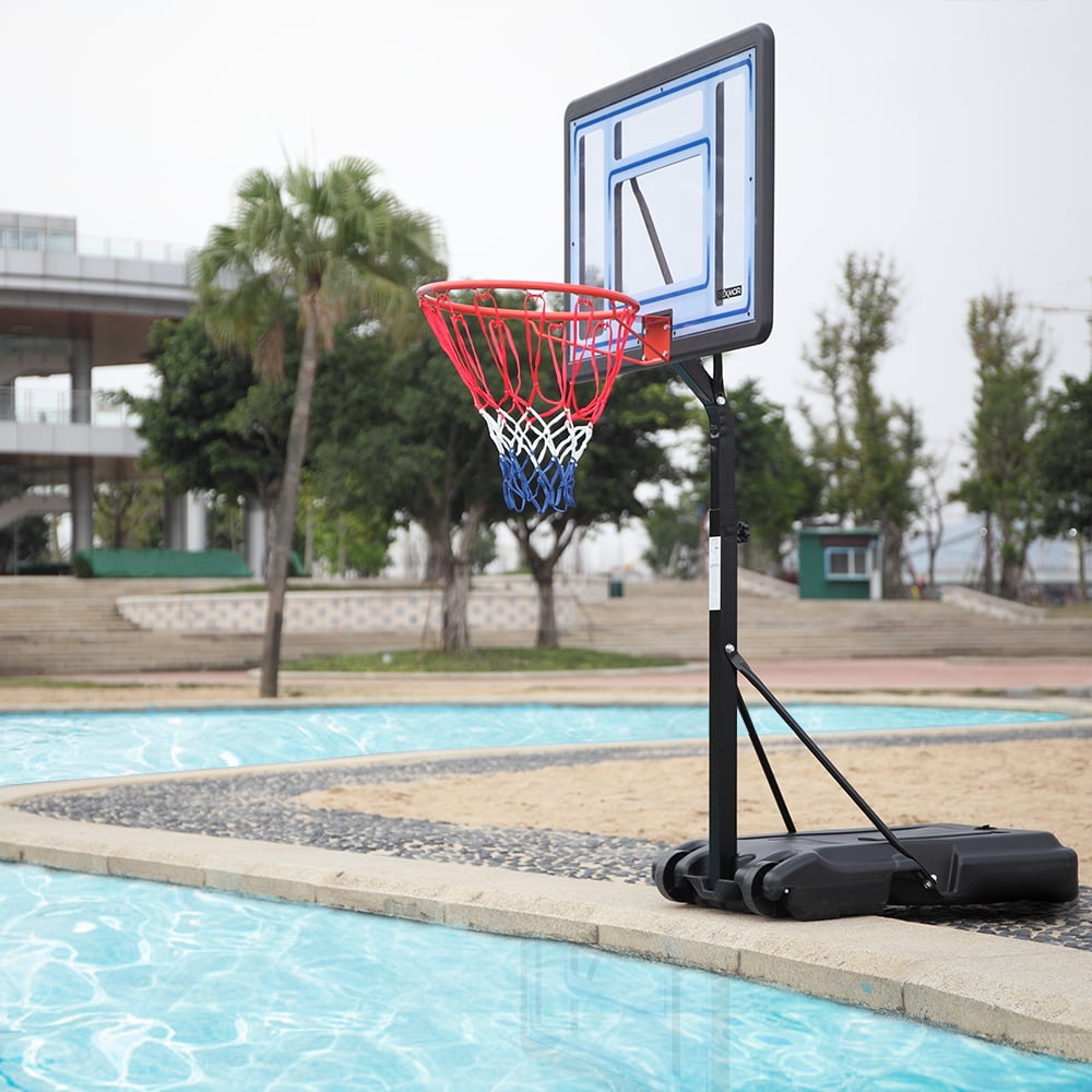 PEXMOR Basketball Hoop for Pool, 45" - 53" Height Poolside Basketball Goal System for Kids and Adult Family Fun