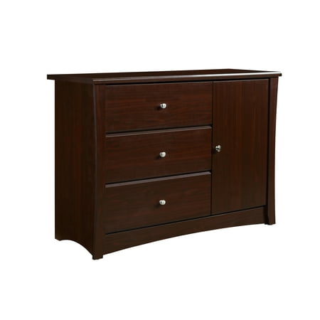 Storkcraft Crescent 3 Drawer Combo Dresser Espresso Walmart Com