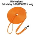 thumbnail image 5 of Hi Kiss Long Dog Leash Obedience Recall Training Agility Lead - 15ft 20ft 30ft 50ft 100ft Training Leash - Great for Training, Play, Camping, or Backyard - Orange 15ft, 5 of 7