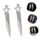 thumbnail image 1 of Pendientes de borlas para mujer Pendientes colgantes de cristal pavé con forma de estrella Pendientes colgantes con flecos y cuentas estilo cascada estilo bohemio, 1 of 5
