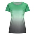 thumbnail image 2 of Coduop Women's Loose Short Sleeve T Shirts Top Casual Gradient Color Blouse Tunic Tee Tops Shirt, 2 of 4