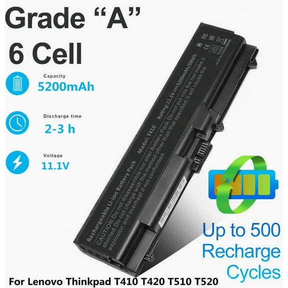 Battery for Lenovo Thinkpad T410 T420 T510 T520 W510 W520 SL410 SL510 5200mAh
