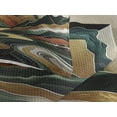 thumbnail image 3 of Ambesonne Mid Century Modern Quilted Coverlet 3 Pcs, Groovy Mountains, Queen Size, Teal Pale Vermilion Pearl, 3 of 4
