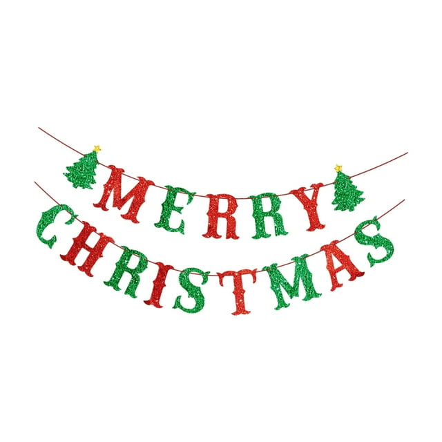Pancarta de Feliz Navidad, banderas colgantes, diseño de escenas, decoraciones navideñas creativas para Copo de nieve