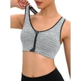 thumbnail image 5 of FOCUSSEXY High Impact Sports Bra for Women,Zip Front Padded Workout Yoga Bra Wireless Supportive Sports Bra, 5 of 8