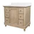 thumbnail image 2 of Kitchen Bath Collection Bella 42-inch Bathroom Vanity (Greige Oak/Engineered White): Fully Assembled Cabinet with Countertop and Sink, 2 of 6