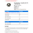 thumbnail image 2 of Rear Brake Rotor - Compatible with 1991 - 1995 Volvo 940 1992 1993 1994, 2 of 2
