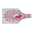 thumbnail image 2 of Ying Yang Cutting Board, Traditional Yin Yang with Tao Mandala Pattern Floral Style Design, Decorative Tempered Glass Cutting and Serving Board, Wine Bottle Shape, Pink, by Ambesonne, 2 of 5