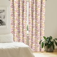 thumbnail image 2 of Ambesonne Autumn Curtains, Warm Colored Fall Leaves, Pair of 28"x95", Orange and Vermilion, 2 of 5