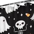 thumbnail image 3 of Halloween Ghosts Pumpkins and Skeletons Shower Curtain 36"x72" ,Bathroom Decorative Shower Curtains Set with 12 Hooks,Modern Waterproof Washable Shower Curtain, 3 of 6