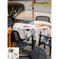 thumbnail image 5 of Outdoor Tablecloth with Umbrella Hole for Patio/Picnic/Party/Camping, Spring Summer Wildflowers Waterproof Table Cloth Square Cover Washable, Farmhouse Retro Floral Botanical (54"x 54"), 5 of 8
