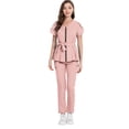 thumbnail image 5 of Niaahinn Scrubs for Women Set Modern Scrub Top and 8 Pockets Jogger Pants Medical Nursing Uniforms Scrubs Set, 5 of 7