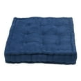 thumbnail image 2 of 25-inch Square Corder Floor Pillow with Button Tufts - Tangerine Dream, 2 of 7