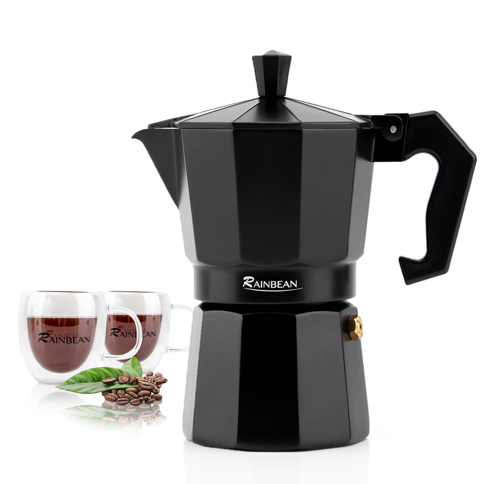 Lowestbest Classic Italian Style 6 Cup Coffee Moka Pot, Making Delicious Coffee, Easy to Operate and Quick to Clean the Pot Lowestbest Classic Italian Style 6 Cup Coffee Moka Pot, Making Delicious Coffee, Easy to Operate and Quick to Clean the Pot
