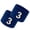 3, variant on COUVER Embroidered White Number 8 Blue Terry Cotton Athletic Wristbands 1 Pair (Mens)
