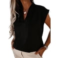 thumbnail image 5 of SLADYGLO Women Sleek Sleeveless V-Neck Modern and Professional Blouse, 5 of 6
