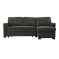 thumbnail image 4 of Benjara Elliot 84 Inch Sleeper Sectional Sofa with Storage Chaise, Dark Gray Fabric-Color:Dark Gray,Material:Linen, 4 of 8