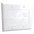 thumbnail image 1 of DataComm Electronics 45-0027-WH Plaque Fendue à 2 Bandes avec Ouverture Flexible (Blanche), 1 of 1