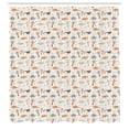 thumbnail image 2 of Ambesonne Dinosaur Shower Curtain, Antique Animals Palm Trees, 69"Wx84"L, Sand Brown and Dark Grey, 2 of 4